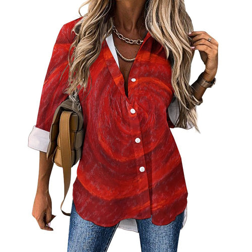 RED ROSE Long Sleeve Blouse | JSFA - JSFA Jenny Simon