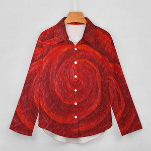 RED ROSE Long Sleeve Blouse | JSFA - JSFA Jenny Simon