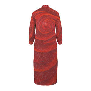 RED ROSES Swimsuit Cover Up Dress Blouse Botton Down Shirt | JSFA - JSFA Jenny Simon