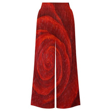 Load image into Gallery viewer, RED ROSES Women's Palazzo Pants | Wide Leg Pants High Waist Flowy Trousers | JSFA - JSFA Jenny Simon