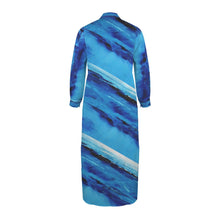 Load image into Gallery viewer, SPELLBOUND STRIPES Swimsuit Cover Up Dress Blouse Botton Down Shirt | JSFA - JSFA Jenny Simon