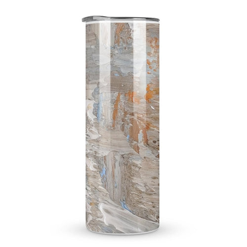 Stainless Steel Tumbler - BEIGE BLUE DREAM Straight Cup With Metal Straw | JSFA - JSFA Jenny Simon