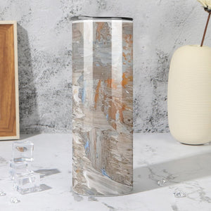 Stainless Steel Tumbler - BEIGE BLUE DREAM Straight Cup With Metal Straw | JSFA - JSFA Jenny Simon