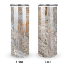 Load image into Gallery viewer, Stainless Steel Tumbler - BEIGE BLUE DREAM Straight Cup With Metal Straw | JSFA - JSFA Jenny Simon
