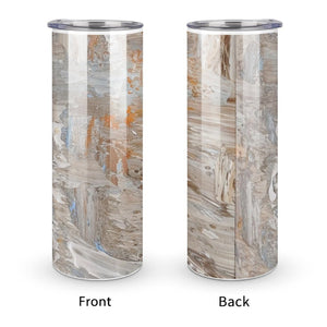 Stainless Steel Tumbler - BEIGE BLUE DREAM Straight Cup With Metal Straw | JSFA - JSFA Jenny Simon