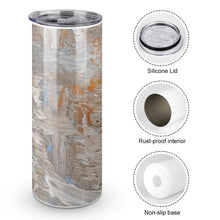 Load image into Gallery viewer, Stainless Steel Tumbler - BEIGE BLUE DREAM Straight Cup With Metal Straw | JSFA - JSFA Jenny Simon