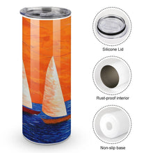Load image into Gallery viewer, Stainless Steel Tumbler - BOATS Straight Cup With Metal Straw | JSFA - JSFA Jenny Simon