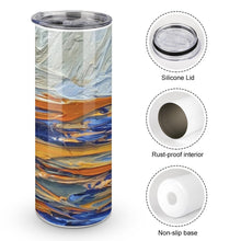 Load image into Gallery viewer, Stainless Steel Tumbler - EARTH &amp; OCEAN Straight Cup With Metal Straw | JSFA - JSFA Jenny Simon