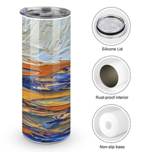 Stainless Steel Tumbler - EARTH & OCEAN Straight Cup With Metal Straw | JSFA - JSFA Jenny Simon
