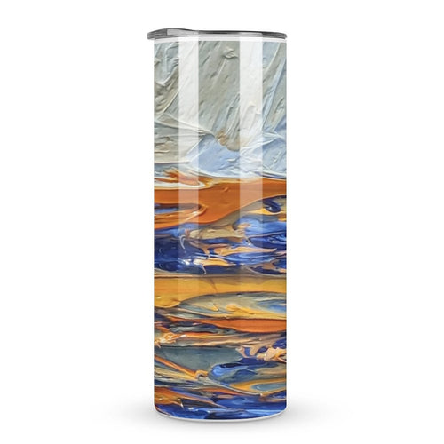 Stainless Steel Tumbler - EARTH & OCEAN Straight Cup With Metal Straw | JSFA - JSFA Jenny Simon