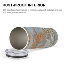 Load image into Gallery viewer, Stainless Steel Tumbler - Earth Stories Cup With Metal Straw | JSFA - JSFA Jenny Simon