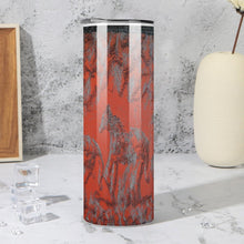Load image into Gallery viewer, Stainless Steel Tumbler - HORSES Straight Cup With Metal Straw | JSFA - JSFA Jenny Simon