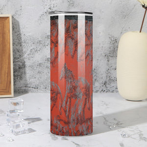 Stainless Steel Tumbler - HORSES Straight Cup With Metal Straw | JSFA - JSFA Jenny Simon