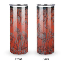 Load image into Gallery viewer, Stainless Steel Tumbler - HORSES Straight Cup With Metal Straw | JSFA - JSFA Jenny Simon