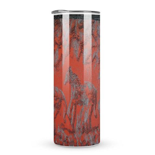 Stainless Steel Tumbler - HORSES Straight Cup With Metal Straw | JSFA - JSFA Jenny Simon