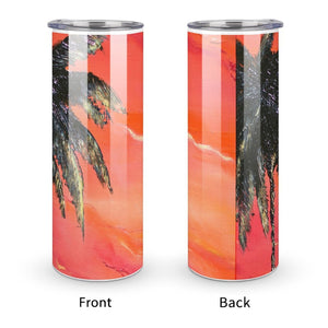 Stainless Steel Tumbler - PALM TREE Straight Cup With Metal Straw | JSFA - JSFA Jenny Simon
