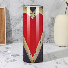 Load image into Gallery viewer, Stainless Steel Tumbler - RED HEART Straight Cup With Metal Straw | JSFA - JSFA Jenny Simon