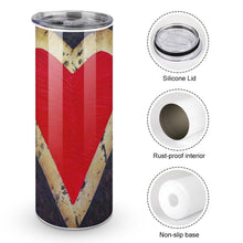 Load image into Gallery viewer, Stainless Steel Tumbler - RED HEART Straight Cup With Metal Straw | JSFA - JSFA Jenny Simon