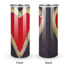 Load image into Gallery viewer, Stainless Steel Tumbler - RED HEART Straight Cup With Metal Straw | JSFA - JSFA Jenny Simon