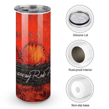 Load image into Gallery viewer, Stainless Steel Tumbler - RED ROSE PETALS Straight Cup With Metal Straw | JSFA - JSFA Jenny Simon