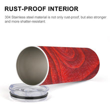 Load image into Gallery viewer, Stainless Steel Tumbler - RED ROSE Straight Cup With Metal Straw | JSFA - JSFA Jenny Simon