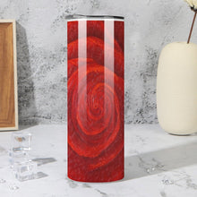 Load image into Gallery viewer, Stainless Steel Tumbler - RED ROSE Straight Cup With Metal Straw | JSFA - JSFA Jenny Simon