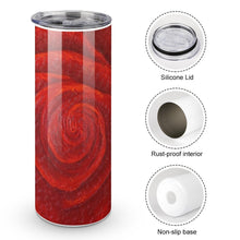 Load image into Gallery viewer, Stainless Steel Tumbler - RED ROSE Straight Cup With Metal Straw | JSFA - JSFA Jenny Simon
