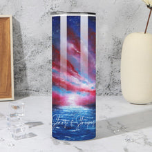 Load image into Gallery viewer, Stainless Steel Tumbler - STARS &amp; STRIPES Straight Cup With Metal Straw | JSFA - JSFA Jenny Simon