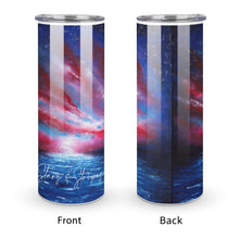Load image into Gallery viewer, Stainless Steel Tumbler - STARS &amp; STRIPES Straight Cup With Metal Straw | JSFA - JSFA Jenny Simon