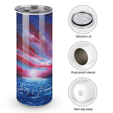 Load image into Gallery viewer, Stainless Steel Tumbler - STARS &amp; STRIPES Straight Cup With Metal Straw | JSFA - JSFA Jenny Simon