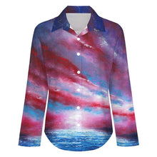 Load image into Gallery viewer, STARS &amp; STRIPES Long Sleeve Blouse | JSFA - JSFA Jenny Simon