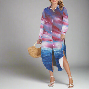 STARS & STRIPES Swimsuit Cover Up Dress Blouse Botton Down Shirt | JSFA - JSFA Jenny Simon