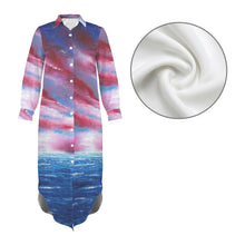 Load image into Gallery viewer, STARS &amp; STRIPES Swimsuit Cover Up Dress Blouse Botton Down Shirt | JSFA - JSFA Jenny Simon