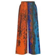 Load image into Gallery viewer, ZEST ORANGE BLUE Women's Palazzo Pants | Wide Leg Pants High Waist Flowy Trousers | JSFA - JSFA Jenny Simon