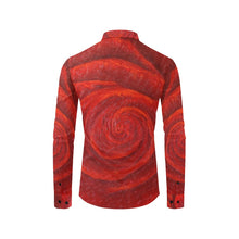 Load image into Gallery viewer, All Red Roses Long Sleeve Men&#39;s Shirt | JSFA - JSFA - Original Art On Fashion by Jenny Simon