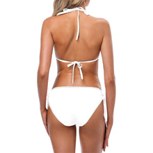 Load image into Gallery viewer, All White Classic Triangle String Bikini | JSFA - JSFA - Original Art On Fashion by Jenny Simon