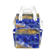 Load image into Gallery viewer, Beaches Blue Multi-Function Backpack | JSFA - JSFA - Original Art On Fashion by Jenny Simon