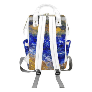 Beaches Blue Multi-Function Backpack | JSFA - JSFA - Original Art On Fashion by Jenny Simon