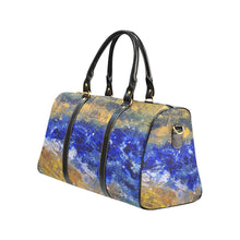 Load image into Gallery viewer, Beaches Yellow Blue Travel Bag | JSFA - JSFA - Original Art On Fashion by Jenny Simon