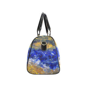 Beaches Yellow Blue Travel Bag | JSFA - JSFA - Original Art On Fashion by Jenny Simon