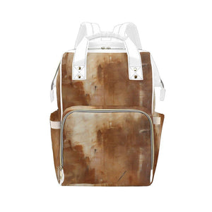 Beige Golden Path Multi-Function Backpack | JSFA - JSFA - Original Art On Fashion by Jenny Simon