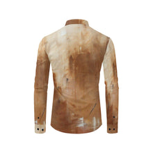 Load image into Gallery viewer, Beige Long Sleeve Men&#39;s Shirt | JSFA - JSFA - Original Art On Fashion by Jenny Simon