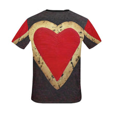 Load image into Gallery viewer, Big Heart Red Men&#39;s T-Shirt | JSFA - JSFA - Original Art On Fashion by Jenny Simon