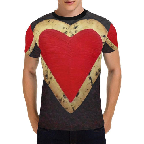 Big Heart Red Men's T-Shirt | JSFA - JSFA - Original Art On Fashion by Jenny Simon