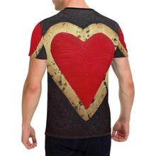 Load image into Gallery viewer, Big Heart Red Men&#39;s T-Shirt | JSFA - JSFA - Original Art On Fashion by Jenny Simon