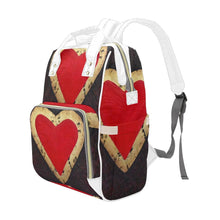 Load image into Gallery viewer, Big Red Heart Multi-Function Backpack | JSFA - JSFA - Original Art On Fashion by Jenny Simon