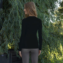Load image into Gallery viewer, Black Long Sleeve Shirt S Logo | JSFA - JSFA - Original Art On Fashion by Jenny Simon