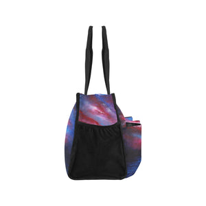 Blessed Stars And Stripes Blue Red White Pool Beach Tote | JSFA - JSFA - Art On Fashion by Jenny Simon