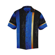 Load image into Gallery viewer, Blue Gold Water One Stripes Hawaiian Shirt | JSFA - JSFA - Original Art On Fashion by Jenny Simon
