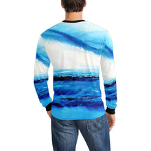 Load image into Gallery viewer, Blue Ocean Spellbound Long Sleeve Men&#39;s T-shirt | JSFA - JSFA - Original Art On Fashion by Jenny Simon